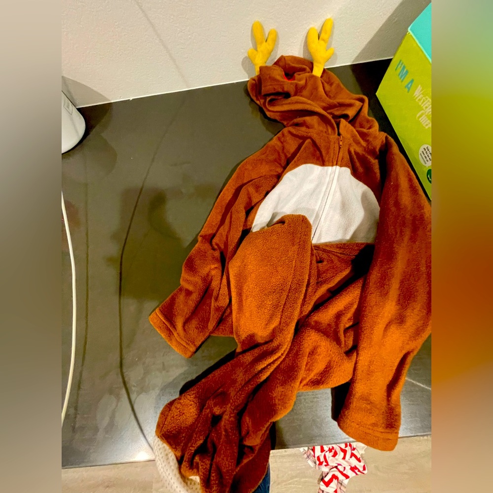 Really cute rain deer outfit sleep